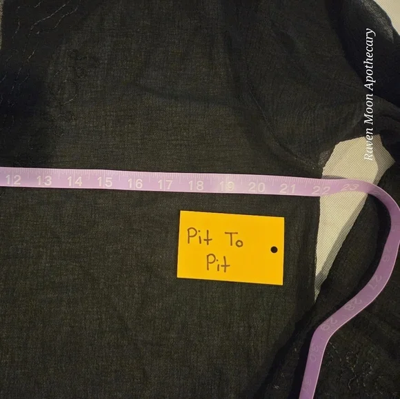 Black Sheer Top / Cover Up - Picture 7 of 8